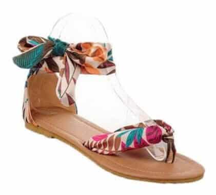 ribbon ankle wrap shoes via amazon.com Merchand